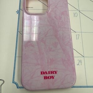 Dairy Boy iPhone 16pro max case pink camo